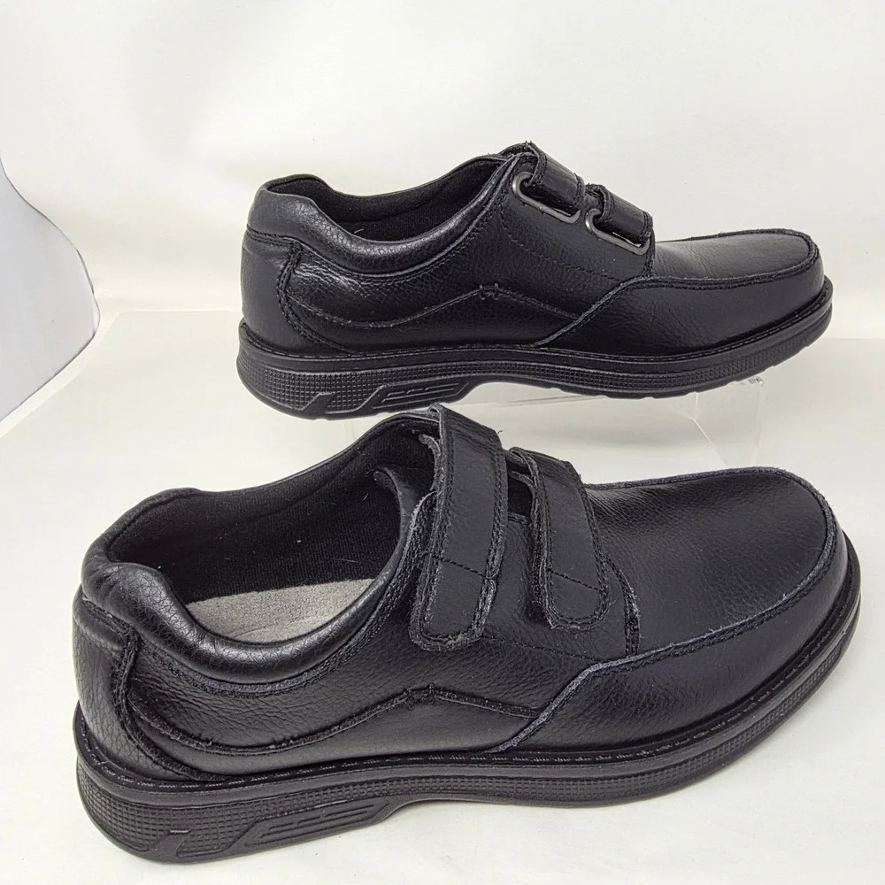 Dr. Scholls Matt Oxford Mens 9.5 Advanced Comfort Black Leather Strap Shoes Good